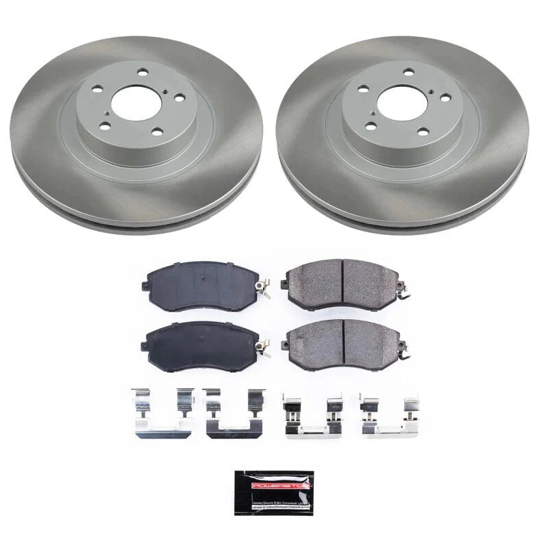 Power Stop Front Semi-Coated Rotor Kit fits 2013-2016 Scion FR-S / 2013-2020 Subaru BRZ LIMITED / 2013-2019 Subaru BRZ Pre...