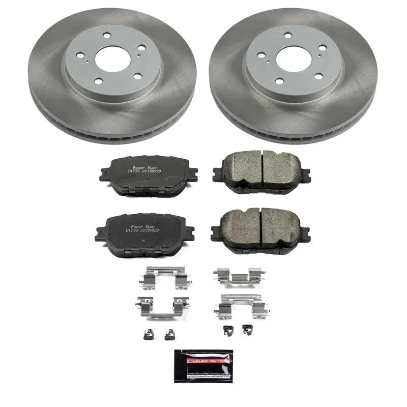 Power Stop Front Semi-Coated Rotor Kit fits 2014-2015 Lexus IS250