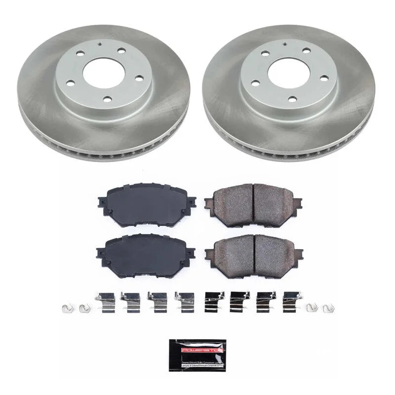 Power Stop Front Semi-Coated Rotor Kit fits 2014-2016 Mazda 3 i Grand Touring / 2014-2015 Mazda 3 i SV