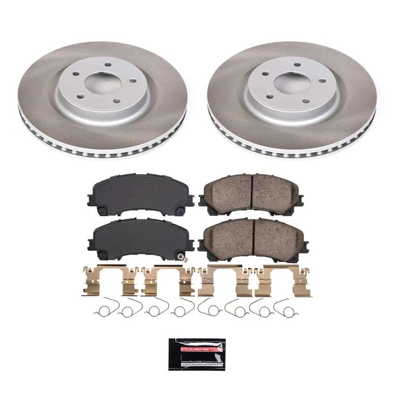 Power Stop Front Semi-Coated Rotor Kit fits 2014-2024 Infiniti Q50 / 2017-2022 Infiniti Q60 / 2016 2017 Infiniti QX50 / 20...
