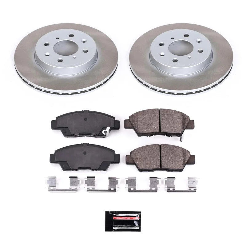 Power Stop Front Semi-Coated Rotor Kit fits 2015-2020 Honda Fit EX / 2018-2020 Honda Fit SPORT