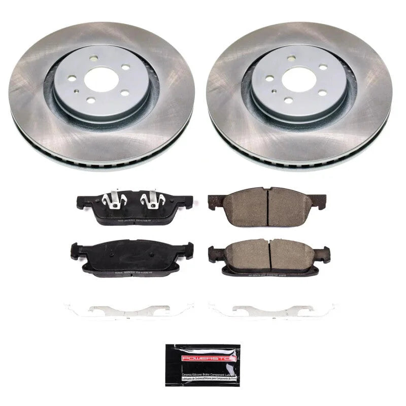Power Stop Front Semi-Coated Rotor Kit fits 2015-2021 Ford Edge / 2016-2018 Lincoln Mkx / 2019-2021 Lincoln Nautilus