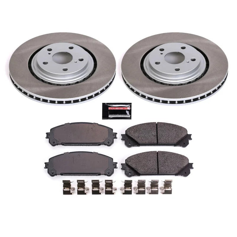 Power Stop Front Semi-Coated Rotor Kit fits 2015-2021 Lexus Nx / 2010-2015 Lexus RX350 / 2010-2015 Lexus RX450H / 2008-201...