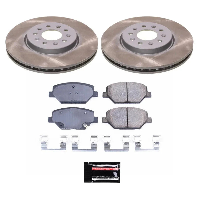Power Stop Front Semi-Coated Rotor Kit fits 2016-2018 Buick Envision / 2017-2019 Buick LaCrosse / 2018-2020 Buick Regal Sp...