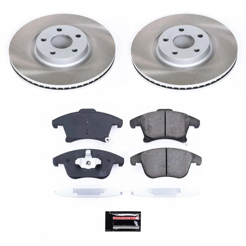 Power Stop Front Semi-Coated Rotor Kit fits 2017-2020 Lincoln Mkz