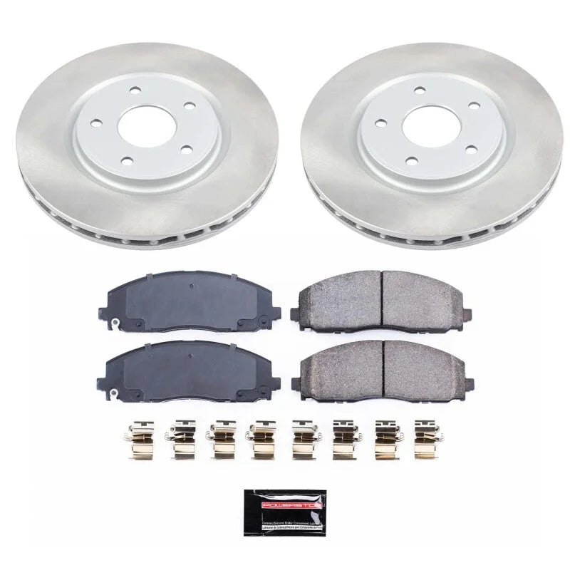 Power Stop Front Semi-Coated Rotor Kit fits 2017-2024 Chrysler Pacifica / 2020-2023 Chrysler Voyager / 2012-2014 Volkswage...