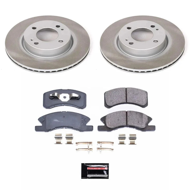 Power Stop Front Semi-Coated Rotor Kit fits 2017-2024 Mitsubishi Mirage / Mirage G4