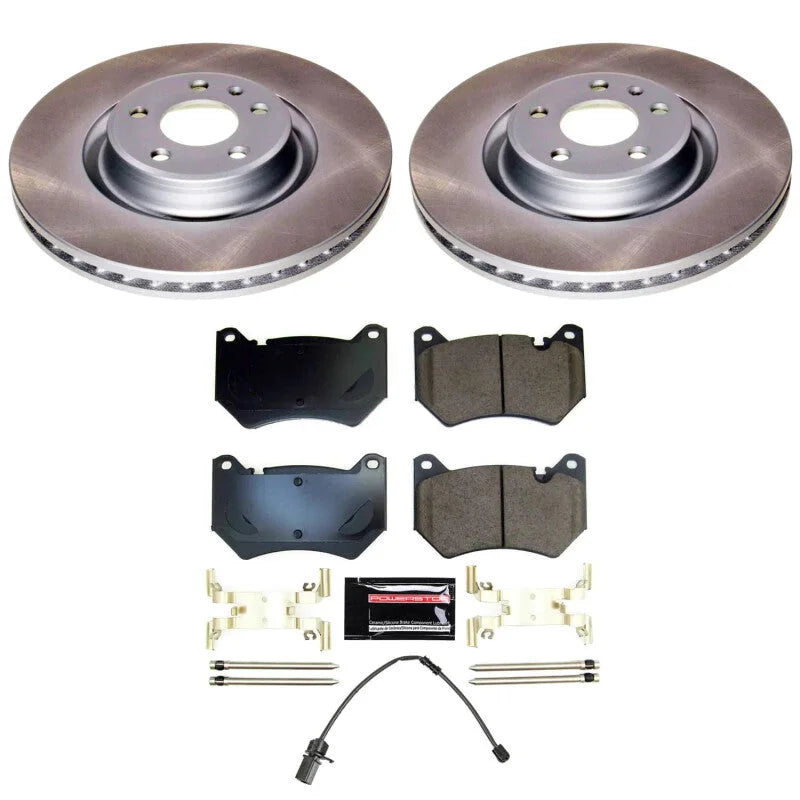Power Stop Front Semi-Coated Rotor Kit fits 2018-2025 Audi Q5 / Q5 Sportback