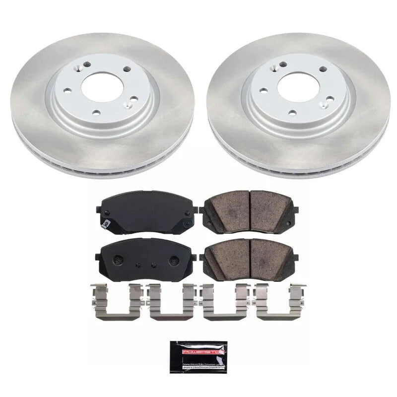 Power Stop Front Semi-Coated Rotor Kit fits 2019-2023 Hyundai Kona Electric / 2016-2018 Hyundai Sonata / 2016-2019 Hyundai...