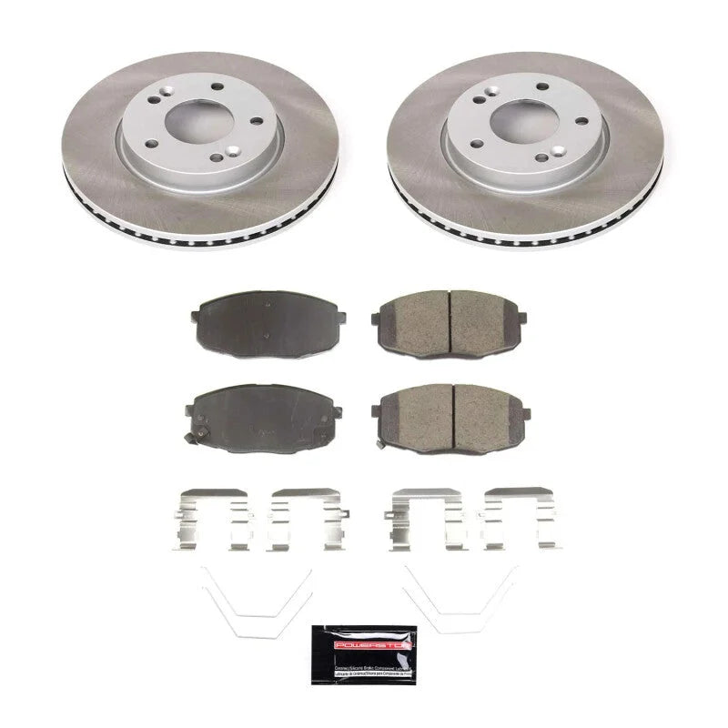 Power Stop Front Semi-Coated Rotor Kit fits Hyundai Kona / 2018-2023 Hyundai Kona SE / 2020-2021 Hyundai Kona SEL Plus / 2...