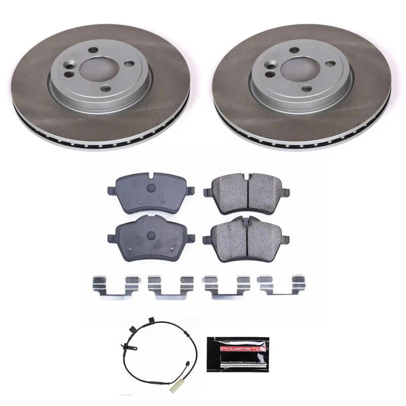 Power Stop Front Semi-Coated Rotor Kit fits Mini Cooper / 2012-2015 Mini Cooper COUPE S / 2012-2014 Mini Cooper S Clubman