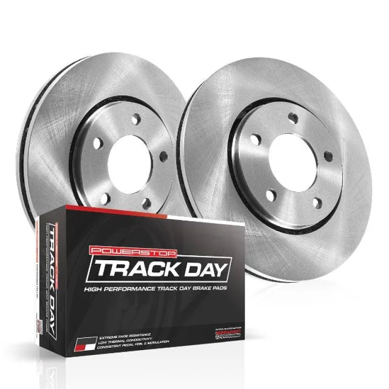 Power Stop Front Track Day Brake Kit fits 2008-2010 BMW 135I - Side View