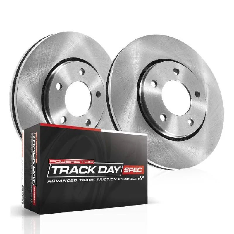 Power Stop Front Track Day SPEC Brake Kit fits 2008-2010 BMW 135I - Side View