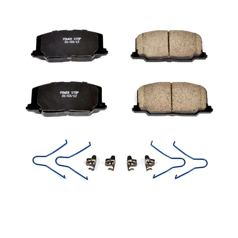 Power Stop Front Z17 Ceramic Brake Pads w/Hardware fits 1990 1991 Lexus ES250 / 1987-1991 Toyota Camry / 1990-1993 Toyota ...