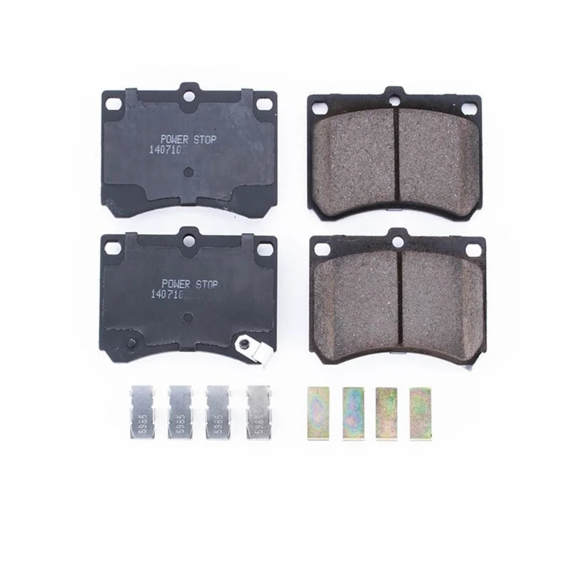 Power Stop Front Z17 Ceramic Brake Pads w/Hardware fits 1991-2000 Ford Escort / 1998-2003 Ford Escort ZX2 / 1992-1995 Mazd...