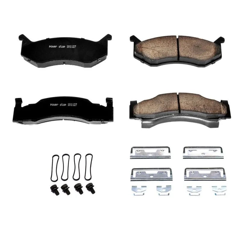 Power Stop Front Z17 Evolution Ceramic Brake Pads w/Hardware fits 1974-1982 Chrysler Town & COUNTRY / 1981-1997 Dodge B150...