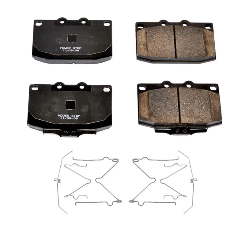 Power Stop Front Z17 Evolution Ceramic Brake Pads w/Hardware fits 1986-1991 1993-1995 Mazda Rx-7 - Main Product View