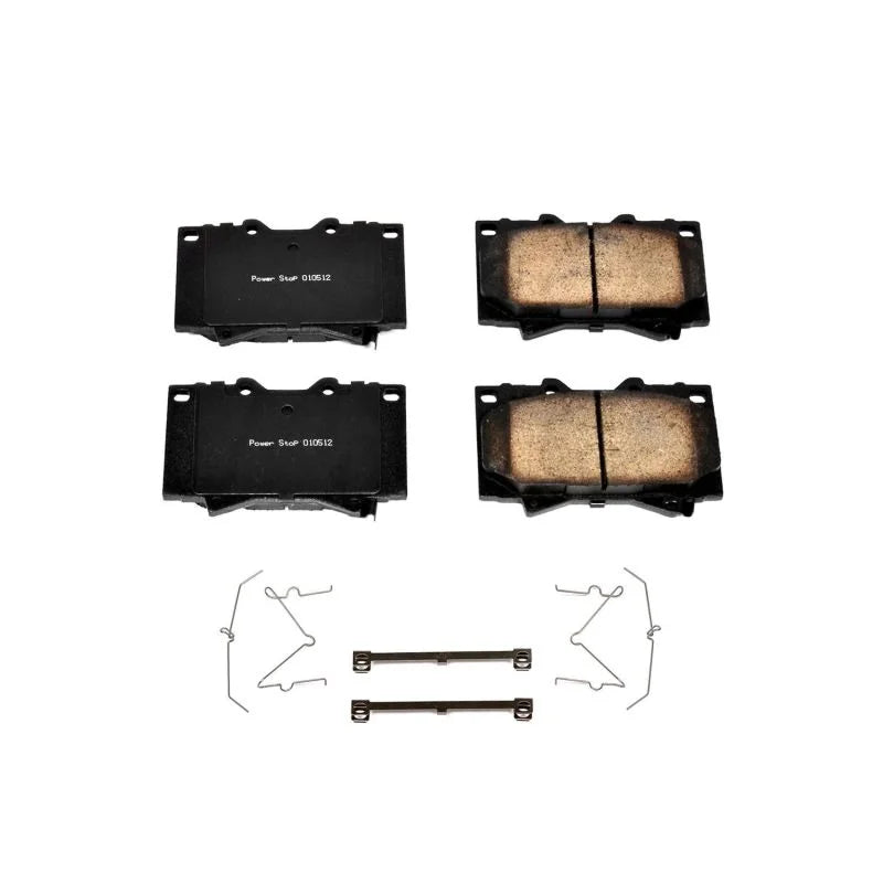 Power Stop Front Z17 Evolution Ceramic Brake Pads w/Hardware fits 1998-2007 Lexus LX470 / 1998-2007 Toyota Land Cruiser - ...