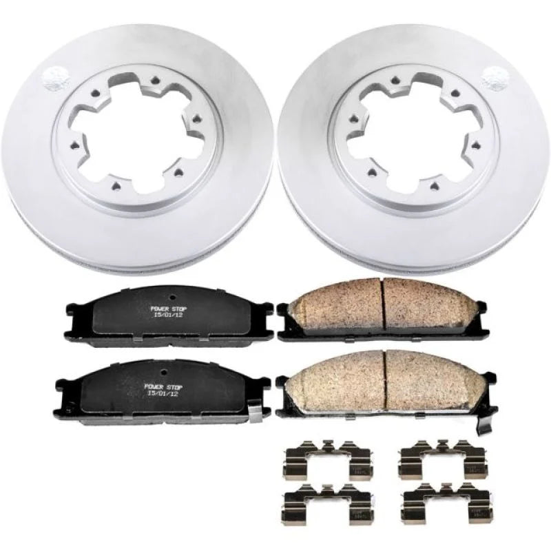 Power Stop Front Z17 Evolution Geomet Coated Brake Kit fits 1985-1986 Nissan 720 / 1986-1994 Nissan D21 / 1998-2002 Nissan...