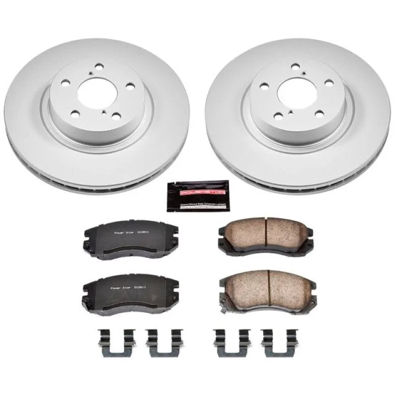Power Stop Front Z17 Evolution Geomet Coated Brake Kit fits 1991-1994 1996 Subaru Legacy - Main Product View