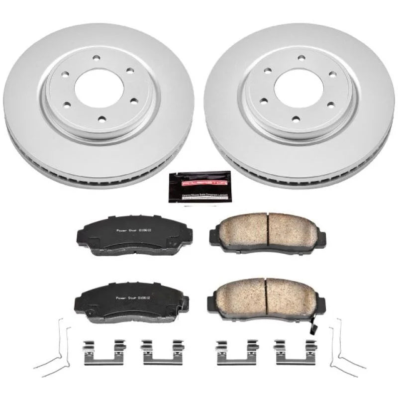 Power Stop Front Z17 Evolution Geomet Coated Brake Kit fits 2011-2015 2017-2024 Nissan Armada / Titan - Main Product View