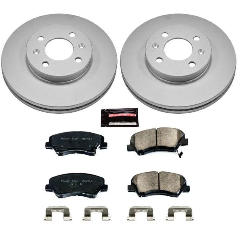 Power Stop Front Z17 Evolution Geomet Coated Brake Kit fits 2012-2015 Hyundai Accent Gls / 2018-2020 Hyundai Accent LIMITE...