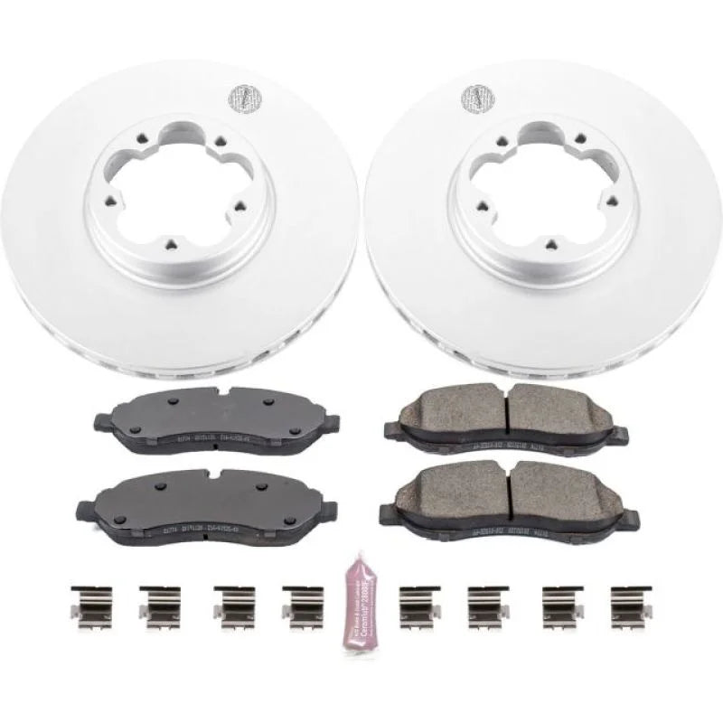 Power Stop Front Z17 Evolution Geomet Coated Brake Kit fits Ford Transit-350 / 2015-2020 Ford Transit-350 Hd / 2020 Ford T...