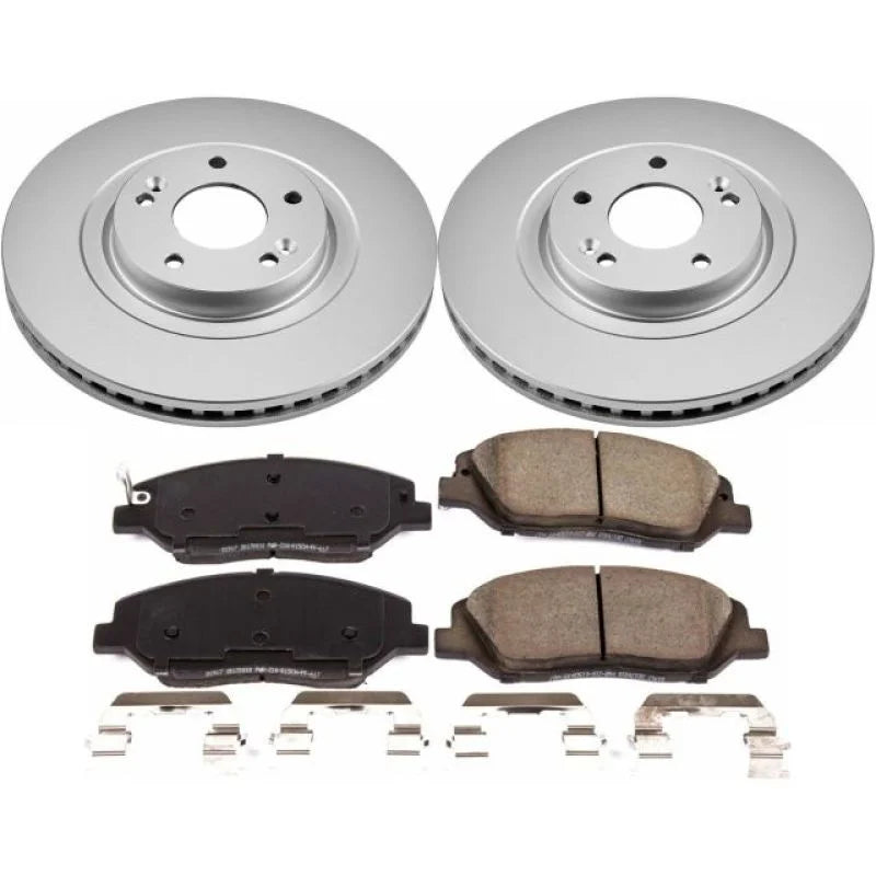 Power Stop Front Z17 Evolution Geomet Coated Brake Kit fits Hyundai Santa / 2017-2018 Hyundai Santa Fe / 2019 Hyundai Sant...