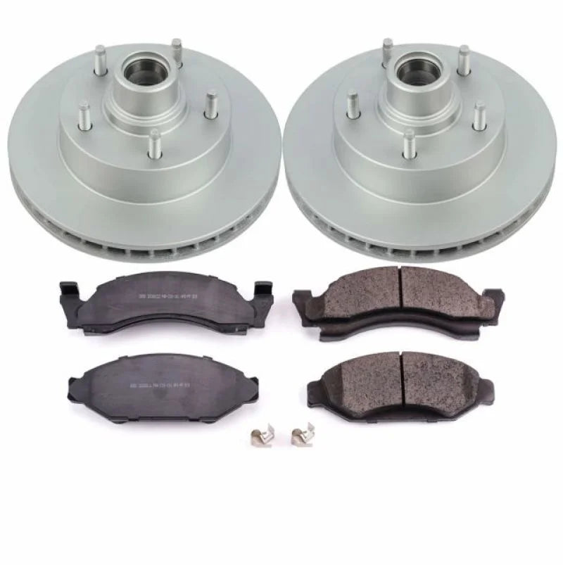 Power Stop Front Z17 Geomet Coated Brake Kit fits 1975-1983 Ford E-100 Econoline / 1975-1983 Ford E-100 Econoline Club WAG...