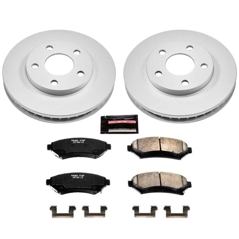 Power Stop Front Z17 Geomet Coated Brake Kit fits 1997-2005 Buick Century / 2000-2005 Buick LeSabre Custom / 1998 2000 Bui...