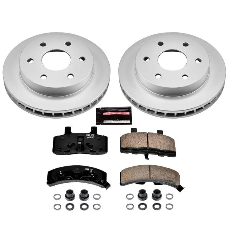 Power Stop Front Z17 Geomet Coated Brake Kit fits 1999 2000 Cadillac Escalade / 1992-1994 Chevrolet Blazer / 1988-1999 Che...