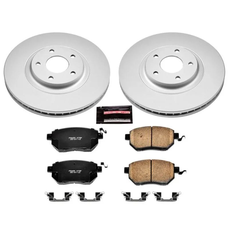 Power Stop Front Z17 Geomet Coated Brake Kit fits 2003-2005 Infiniti FX35 / 2003-2005 Infiniti FX45 / 2005 2006 Nissan Alt...