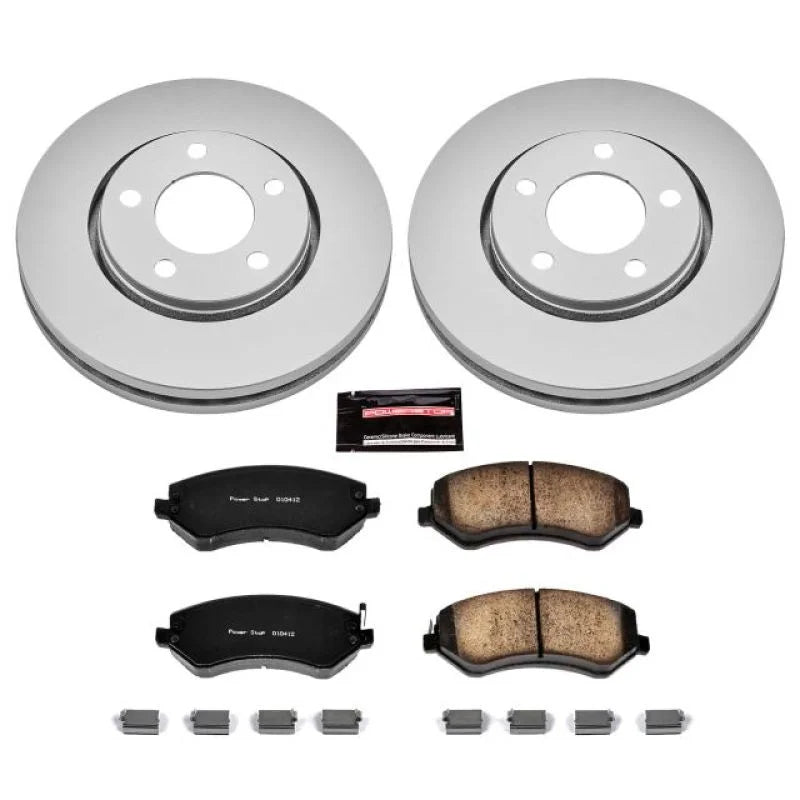 Power Stop Front Z17 Geomet Coated Brake Kit fits 2003-2007 Chrysler Town & / 2001 2002 Chrysler Voyager / 2001-2003 Chrys...