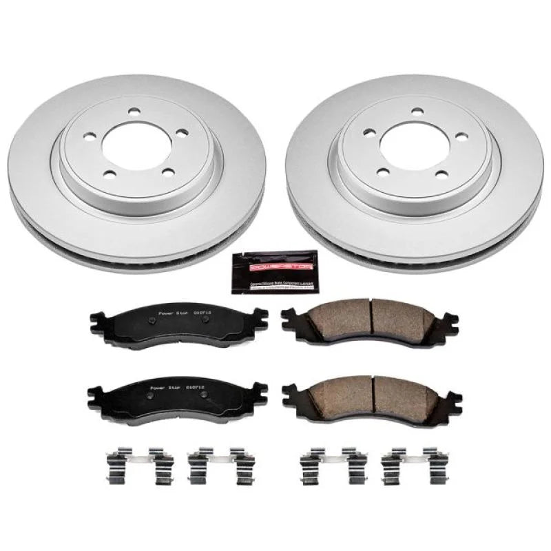Power Stop Front Z17 Geomet Coated Brake Kit fits 2006-2010 Ford Explorer Eddie / 2006 Ford Explorer / 2007-2010 Ford Expl...