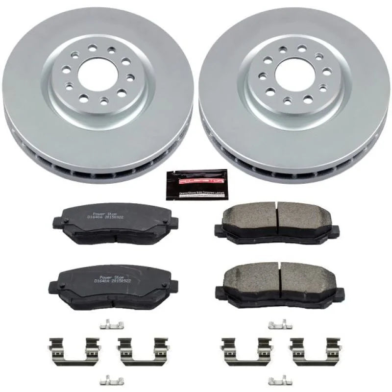Power Stop Front Z17 Geomet Coated Brake Kit fits 2015-2017 Chrysler 200 / 2015-2017 Chrysler 200 C / 2014-2022 Jeep Chero...