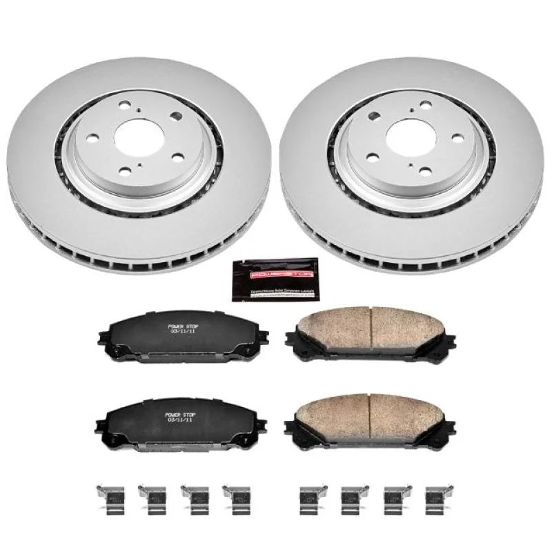 Power Stop Front Z17 Geomet Coated Brake Kit fits 2015-2017 Lexus NX200T / 2018-2021 Lexus NX300 / 2015-2021 Lexus NX300H ...