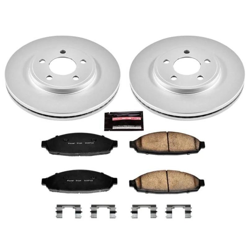 Power Stop Front Z17 Geomet Coated Brake Kit fits Ford Crown / 2003-2011 Ford Crown Victoria / 2003-2010 Lincoln Town Car - Main Product Vi...