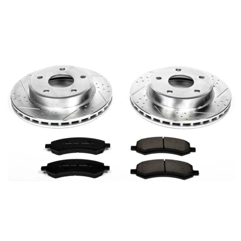 Power Stop Front Z23 Brake Kit fits 2005-2010 Dodge Dakota / 2006 2007 Mitsubishi Raider Durocross / 2006-2009 Mitsubishi ...