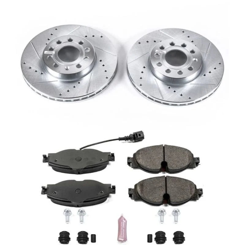 Power Stop Front Z23 Brake Kit fits 2015-2018 Audi A3 / 2015-2018 Audi A3 Quattro / 2016-2018 Audi A3 Sportback / 2015-202...