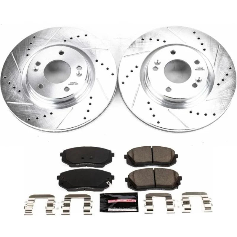 Power Stop Front Z23 Brake Kit fits 2019-2023 Hyundai Kona Electric / 2016-2018 Hyundai Sonata / 2016-2019 Hyundai Sonata ...