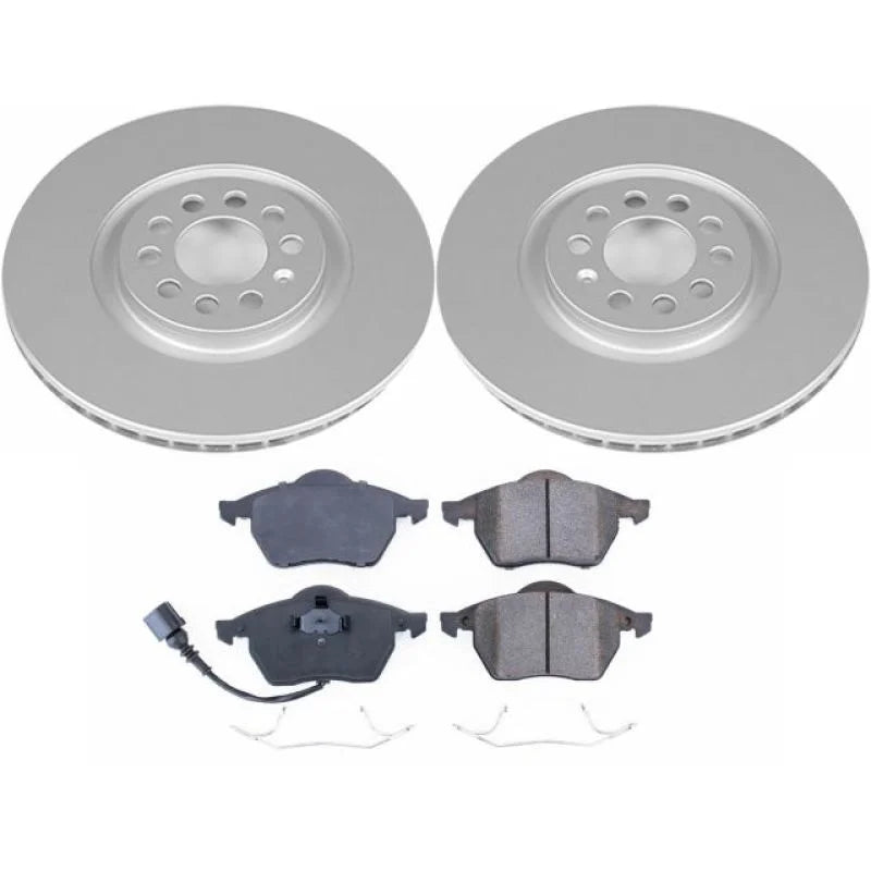 Power Stop Front Z23 Coated Brake Kit fits 2000-2006 Audi TT / 2000-2006 Audi TT Quattro / 2002-2004 Volkswagen Golf GTI /...