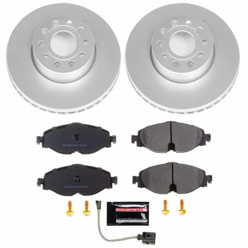Power Stop Front Z23 Coated Brake Kit fits 2015-2018 Audi A3 / 2015-2018 Audi A3 Quattro / 2016-2018 Audi A3 Sportback / 2...