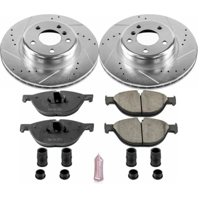 Power Stop Front Z23 EVOLUTION Sport Brake Kit fits 2012-2013 BMW 528I - Main Product View
