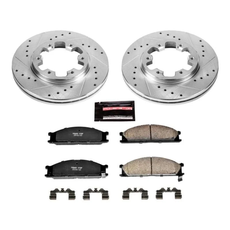 Power Stop Front Z23 Evolution Sport Brake Kit fits 1985-1986 Nissan 720 / 1986-1994 Nissan D21 / 1998-2002 Nissan Frontie...