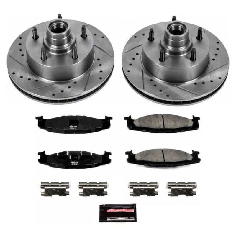 Power Stop Front Z23 Evolution Sport Brake Kit fits 1994-2001 Ford E-150 Econoline / 1994-1996 Ford F-150 - Main Product View
