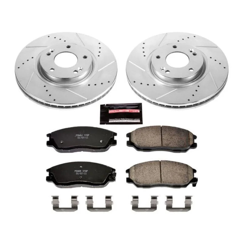 Power Stop Front Z23 Evolution Sport Brake Kit fits 2003-2005 Hyundai XG350 / 2004-2006 Kia Amanti - Main Product View