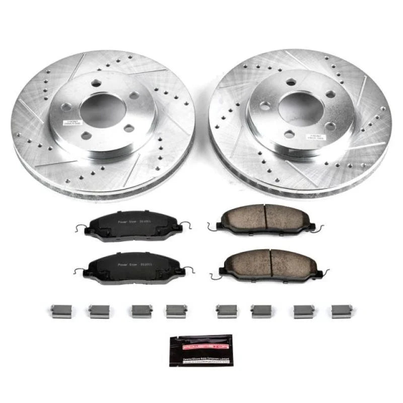 Power Stop Front Z23 Evolution Sport Brake Kit fits 2005-2010 Ford Mustang - Main Product View