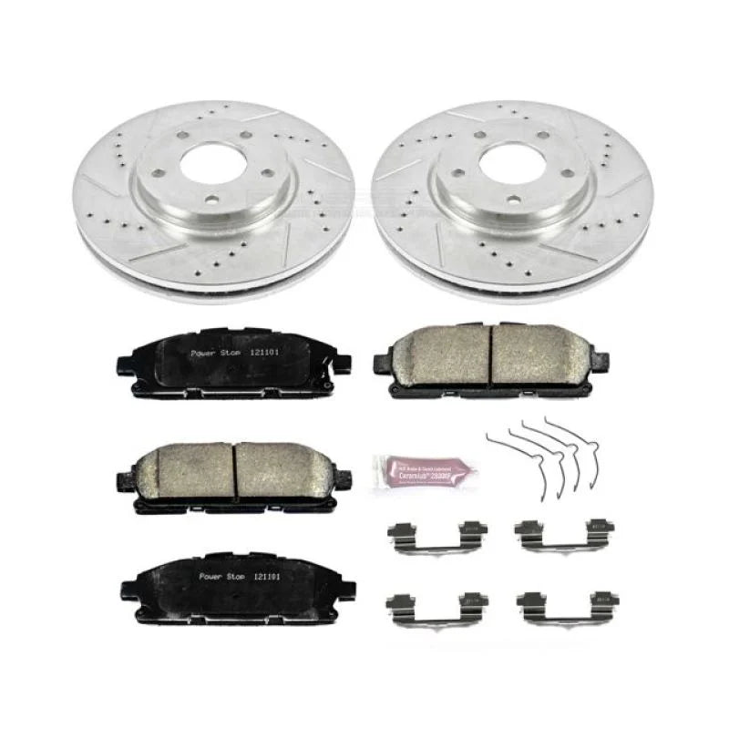 Power Stop Front Z23 Evolution Sport Brake Kit fits 2011-2017 Nissan Quest - Main Product View