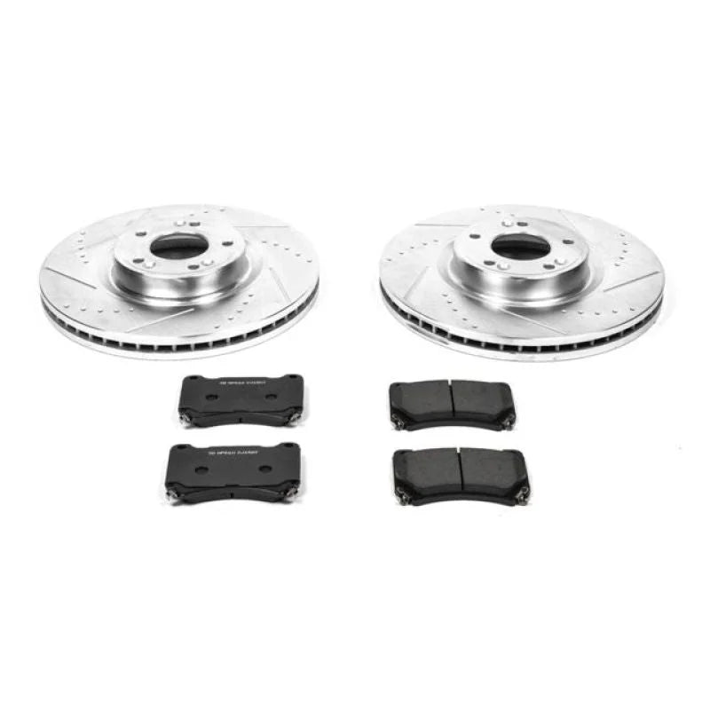 Power Stop Front Z23 Evolution Sport Brake Kit fits 2012-2014 Hyundai Genesis 3.8 / 2009-2011 Hyundai Genesis 4.6 - Main P...