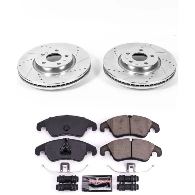 Power Stop Front Z23 Evolution Sport Brake Kit fits 2012-2016 Audi A4 / 2011-2016 Audi A4 Quattro / 2012-2014 Audi A5 / 20...